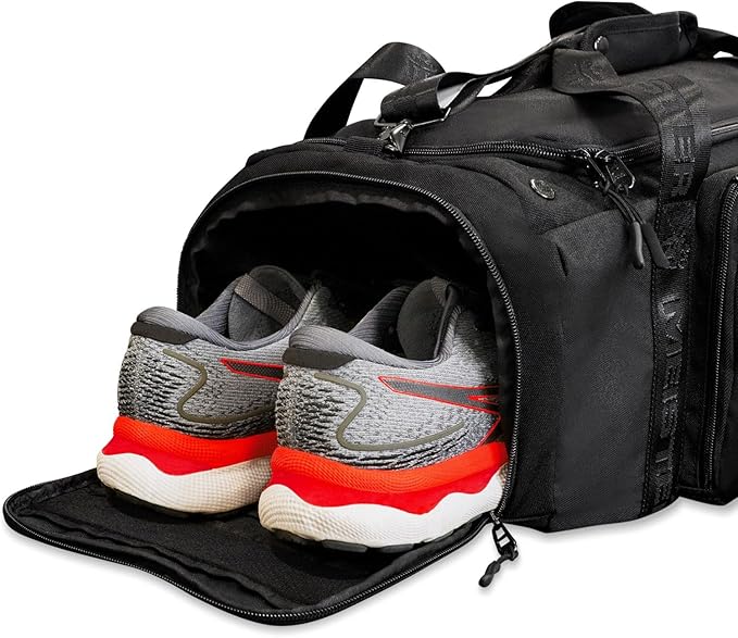 Meister Brawler Gym Bag for Fighters w/Zip-Out Wash Bag & Shoe Locker