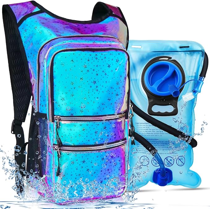 CITCAR Hydration Pack, Water Backpack with 3L Hydration Bladder Lightweight Insulation, Festival Essential, Rave Hydration Backpack, Hydropack Backpack for Rave, Hiking, Biking, Festival Gear