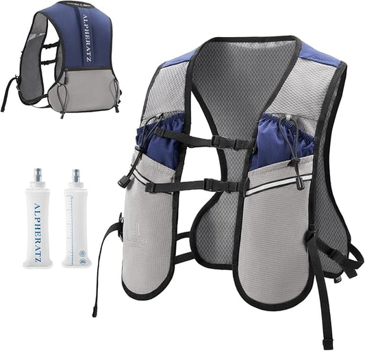 Alpheratz Running Hydration Vest with 500ml Water Bladder,Lightweight Adjustable Chest Straps Hydration Backpack for Hiking and cycing