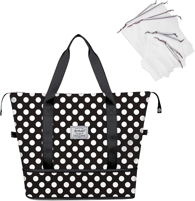 NPBAG Women Travel Duffel, Multi Functional Large Expandable Weekender Carry-on Tote, Gym Workout Overnight Bag, Mommy Hospital Bag for Labor and Delivery