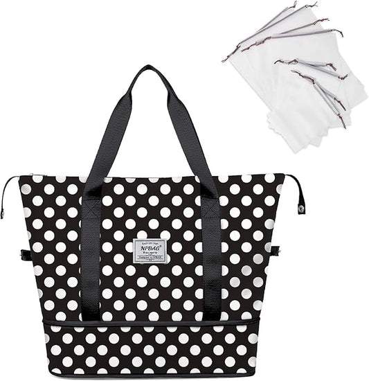 NPBAG Women Travel Duffel, Multi Functional Large Expandable Weekender Carry-on Tote, Gym Workout Overnight Bag, Mommy Hospital Bag for Labor and Delivery