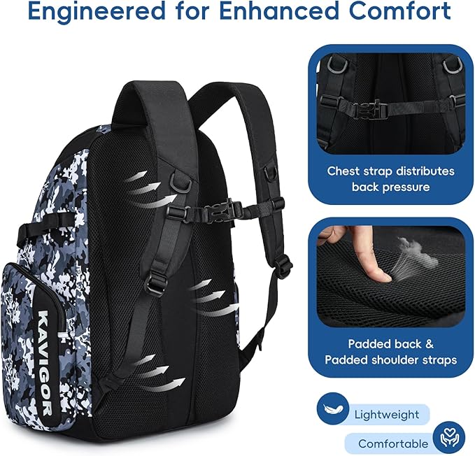 Baseball Bag for Youth and Adult, Softball Bag 50L Large Capacity Holds 4 Bats, Equipment Backpack with Shoes Compartment