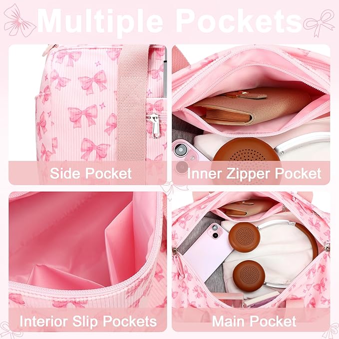 BTOOP Duffle Bag for Gym Sports Women Girls Workout Travel Bag Weekender with Shoe Compartment and Wet Pocket