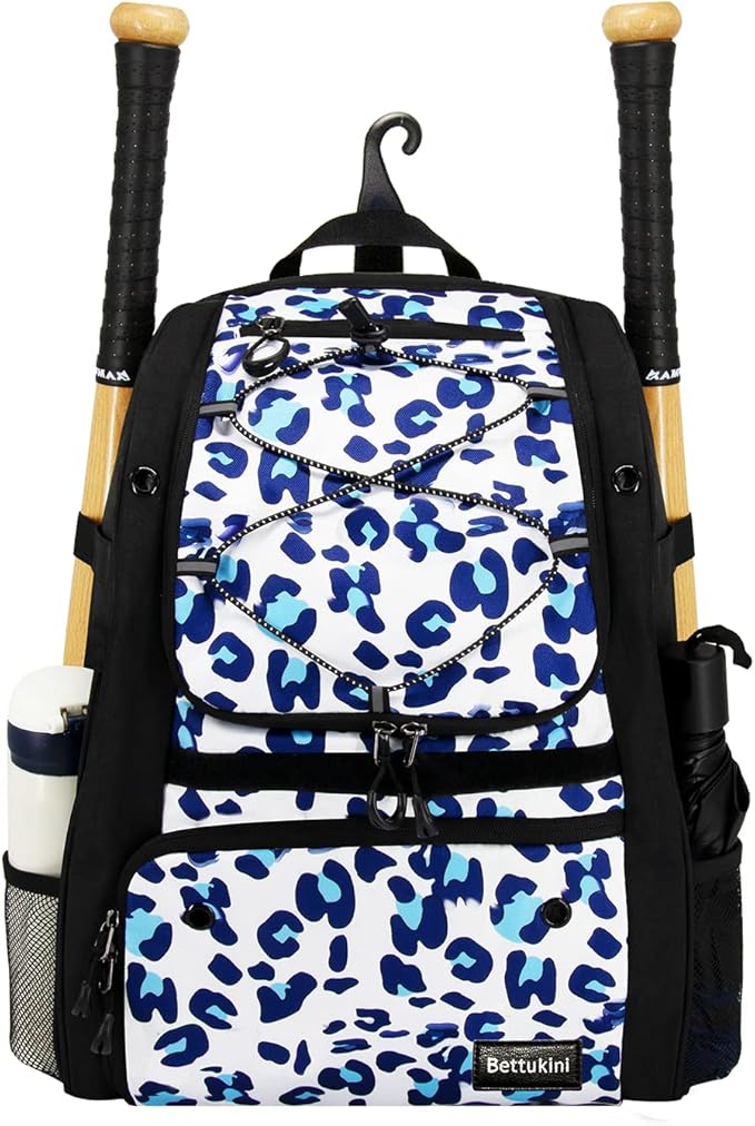 Youth Baseball Bag with Vented Shoe Compartment, Softball Bat Bag for Batting Mitten, Helmet, Teeball Gear - Adult Boys Girls Kids