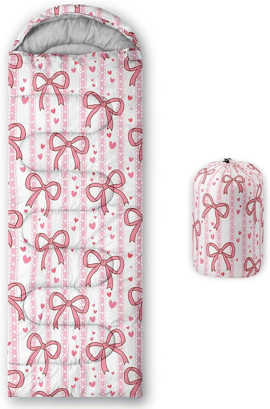 QOOMO Camping Sleeping Bags,3 Season Warm & Cool Weather,Lightweight,Waterproof Sleeping Bags for Adults & Kids,Traveling,and Outdoors,Camping Gear Equipment