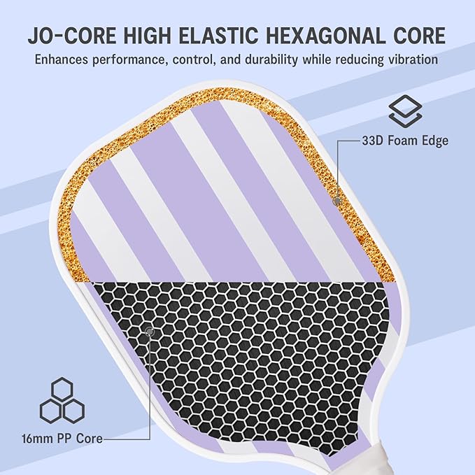 Pickleball Paddles 4 Pack - USAPA Light Graphite Premium Rackets Fiber Face & Polymer Honeycomb Core Pickleball Set with 4 Outdoor Indoor Balls Including Portable Carry Bag