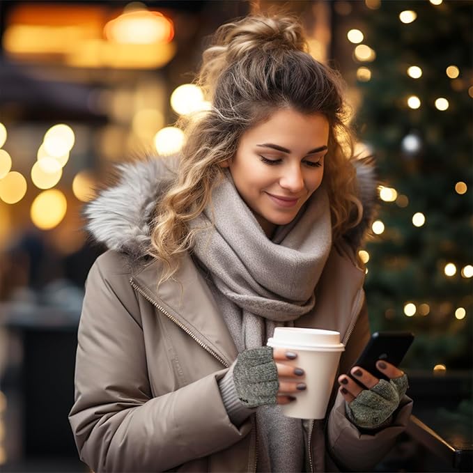 Palmyth Wool Fingerless Fishing Gloves - Warm for Men & Women: Cold Weather Fly Fishing, Ice Fishing, Photography & Hunting