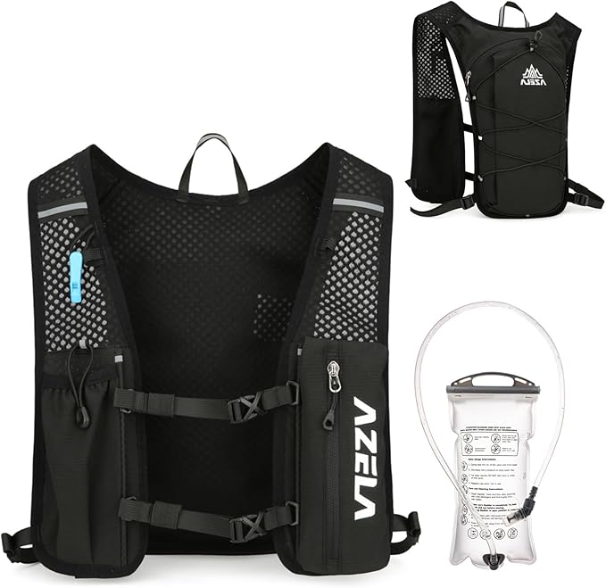 Azarxis Running Water Bottles Flask BPA Free Leakproof Hydration Vest Packs Waist Belt Replacement for Triathlon Marathon Hiking Cycling Climbing Runner