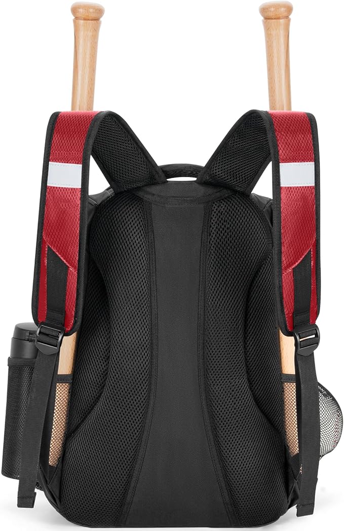 ANILD 30L Youth Baseball Backpack, Bat Backpack for Baseball with Separate Shoes Compartment, Baseball Equipment Bag with Fence Hook, Suitable for Baseball, T-Ball, Softball and More