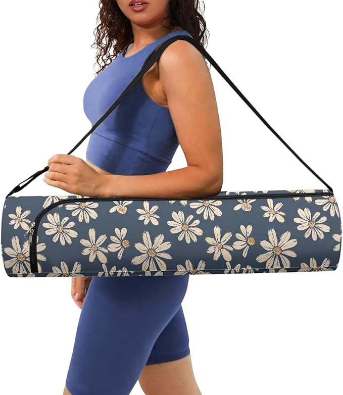 ZCFYGDX Yoga Mat Bag with Adjustable Shoulder Strap and Handle Zipper, 30in Wide x 6.3in Diameter for Yoga Mat Storage