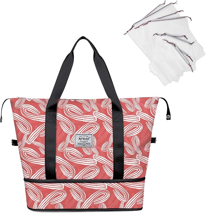 NPBAG Women Travel Duffel, Multi Functional Large Expandable Weekender Carry-on Tote, Gym Workout Overnight Bag, Mommy Hospital Bag for Labor and Delivery