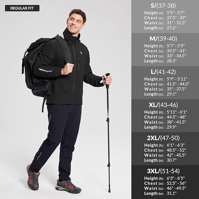 baleaf Men's Rain Jacket Waterproof Windbreaker Raincoat Running Cycling Hiking Gear Hood Lightweight Reflective Packable