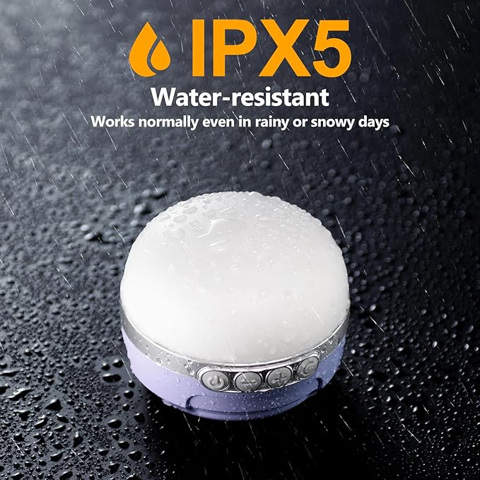 ZMNT LED Camping Lantern Rechargeable 1400LM, Up to 420H Running Time Camping Tent RGB Light, 10400mAh Emergency Hanging Light for Hurricane, Power Outages, Home, Hiking,Violet