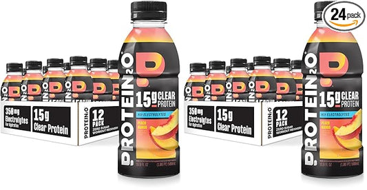 Protein2o 15g Whey Protein Infused Water, Peach Mango, 16.9 Oz Bottle, (Pack of 24)
