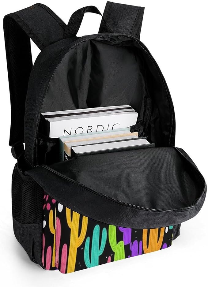 Cute Waterproof Trippy Cactus Bag, Backpack Easy to Storage, Lightweight Soft Bags for Outdoor Travel Work College Sports