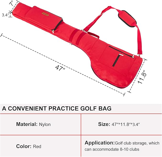 AKOZLIN Golf Clubs Carry Bag 8-10 Lightweight Foldable Travel Sunday Golf Case with Strap Waterproof Sunday Bag