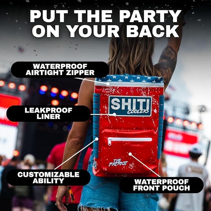 SHITI Coolers Cooler for Camping, Travel, Beach, Soft Lunch Box for Food, Drinks & Ice, Portable, Waterproof 24 Hr Insulated Bag with Shoulder Straps, Customizable