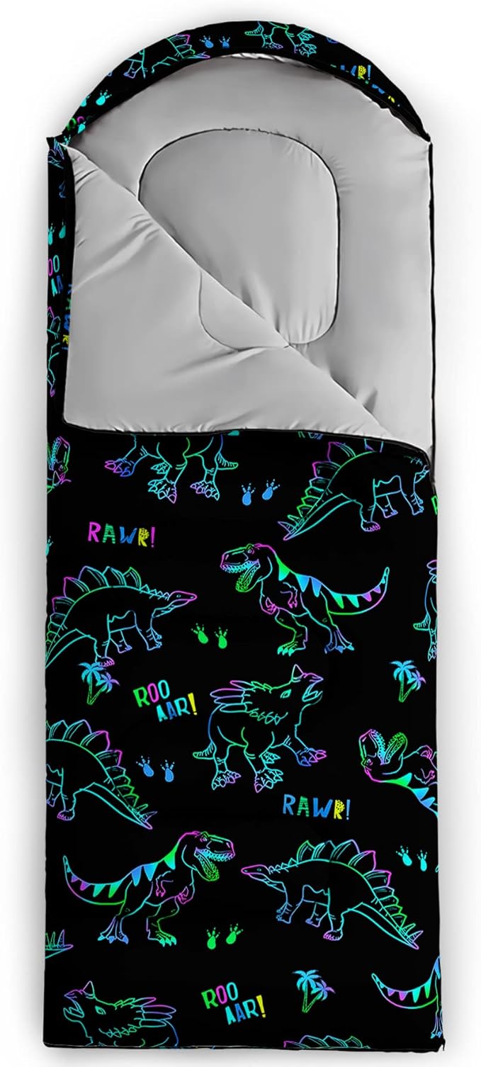 QOOMO Camping Sleeping Bags,3 Season Warm & Cool Weather,Lightweight,Waterproof Sleeping Bags for Adults & Kids,Traveling,and Outdoors,Camping Gear Equipment