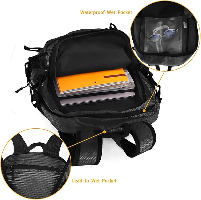 WOLT 40L Packable Travel Backpack, Foldable Lightweight Backpack for Men Women,Waterproof Hiking Bag for Outdoor Camping (Black)