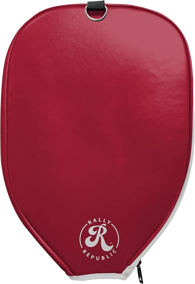 Officially Licensed Collegiate Pickleball Paddle Cover - Lightweight PU Leather Material - Durable Foam Interior Protection with Zippered Closure - Fits Most Paddles on the Market