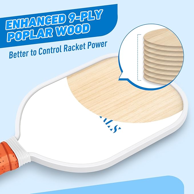 Pickleball Paddles,USAPA Approved Pickleball Paddles Set Premium Pickleball Paddle, 4 Pickleball Balls & 1 Carry Bag Gifts for Women Men Beginners & Pros Players