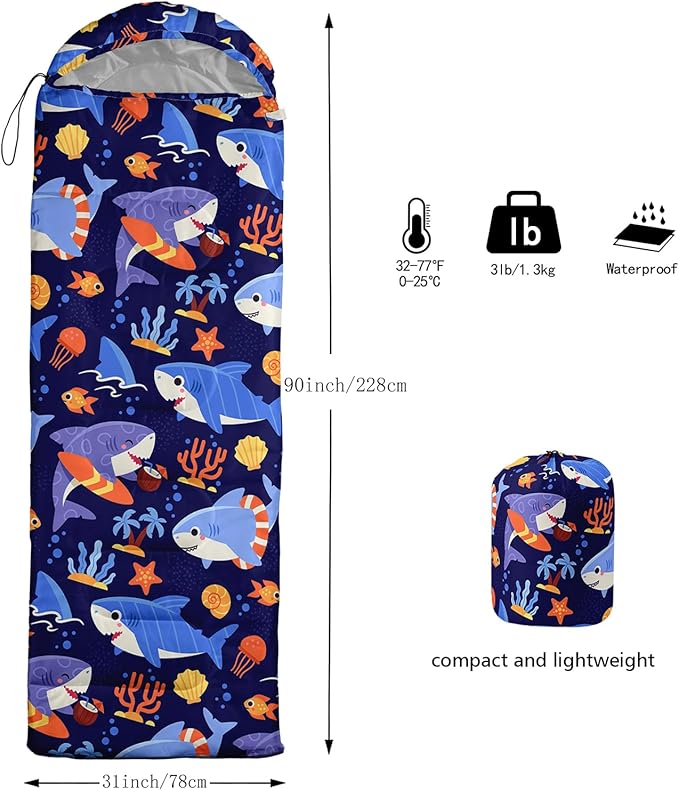 QOOMO Camping Sleeping Bags,3 Season Warm & Cool Weather,Lightweight,Waterproof Sleeping Bags for Adults & Kids,Traveling,and Outdoors,Camping Gear Equipment