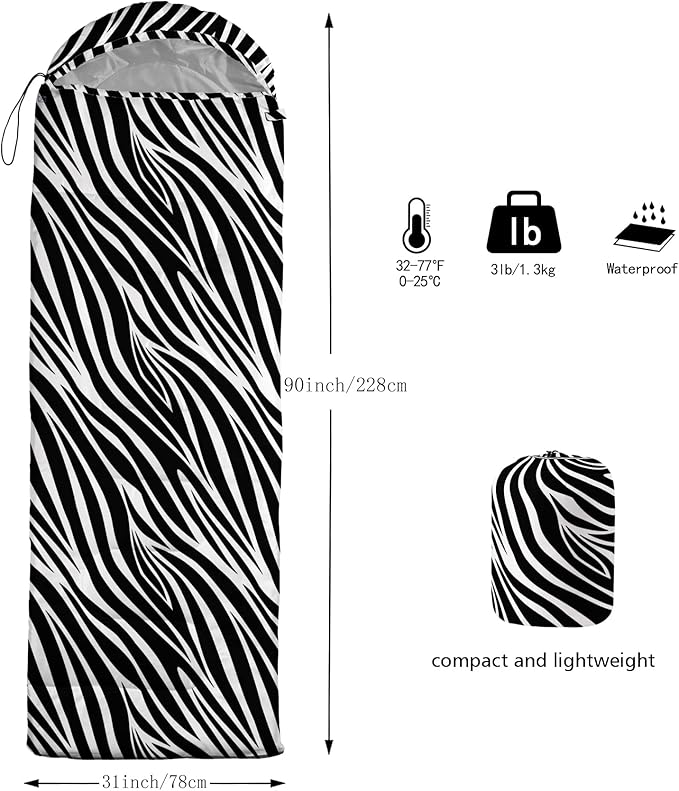 QOOMO Camping Sleeping Bags,3 Season Warm & Cool Weather,Lightweight,Waterproof Sleeping Bags for Adults & Kids,Traveling,and Outdoors,Camping Gear Equipment