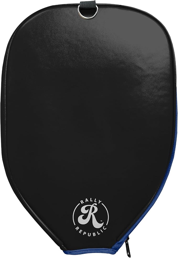 Officially Licensed Collegiate Pickleball Paddle Cover - Lightweight PU Leather Material - Durable Foam Interior Protection with Zippered Closure - Fits Most Paddles on the Market