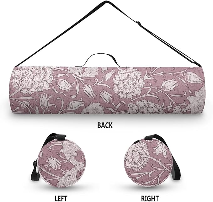 ZCFYGDX Yoga Mat Bag with Adjustable Shoulder Strap and Handle Zipper, 30in Wide x 6.3in Diameter for Yoga Mat Storage