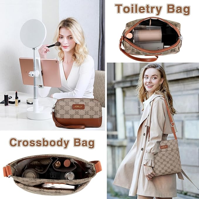 Weekender Bag for Women, Travel Duffel Bag Carry On Overnight Bag with Shoe Compartment Large Nylon Travel Weekend Tote Bag