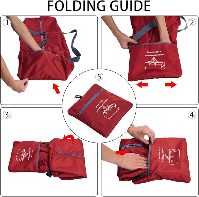 2 Packs Foldable Duffel Bag 30" / 75L Lightweight with Water Rresistant for Travel