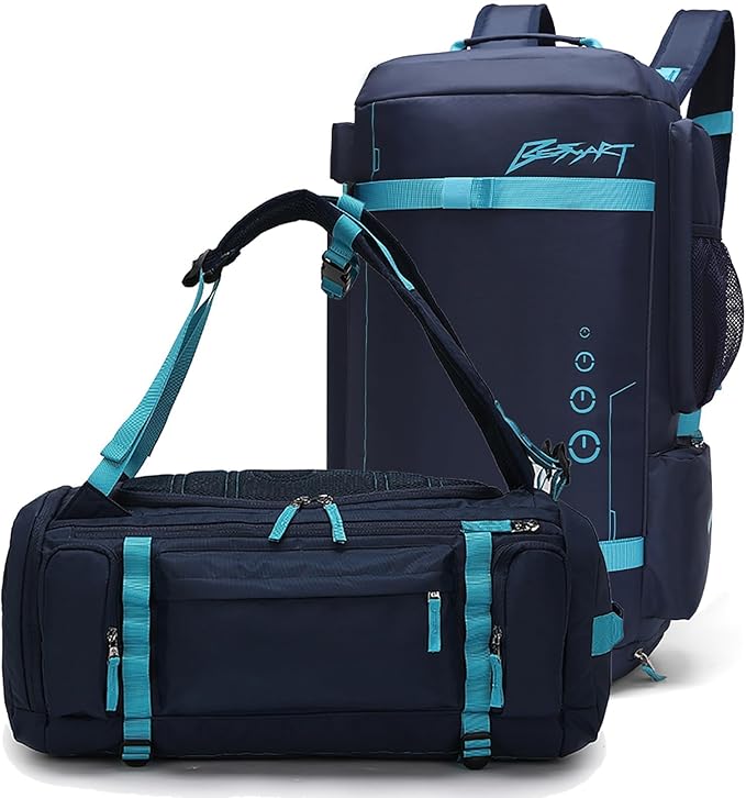 BE SMART 40L Extra Large Gym Backpack for Men, Big Gym Bag with Shoes Compartment, Waterproof Heavy Duty Duffel Bags, Men's Workout Backpacks for Outdoor Sport,Hiking,Camping,Travel