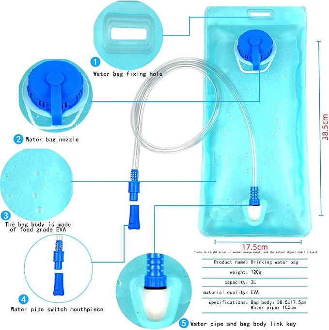 Apexillio Hydration Pack, Hydration Backpack - Water Backpack with 2L Hydration Bladder-The Perfect Backpack for Outdoor Sports Cycling Skiing Hiking Running Camping Climbing