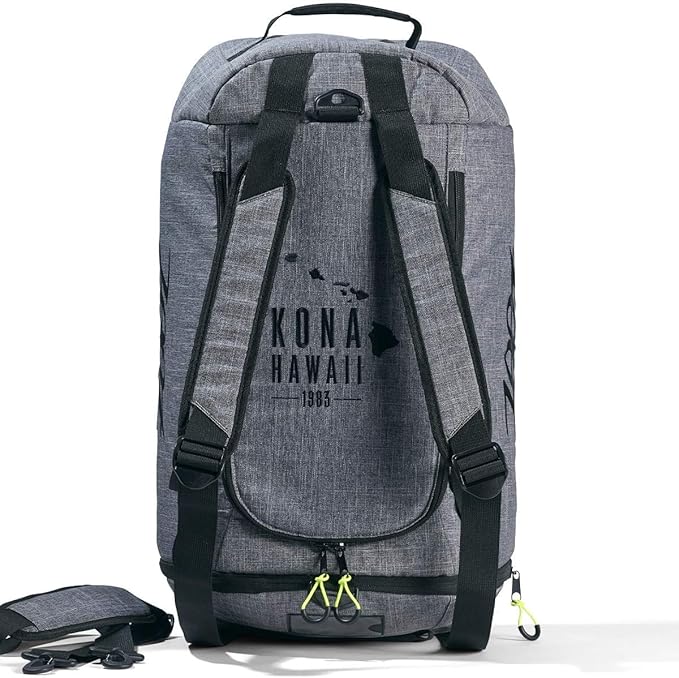 Zoot Ultra Tri Duffel, Triathlon Transition Bag or Backpack, with Wet Storage for Men & Women, Travel, Gym, Race Day, Grey