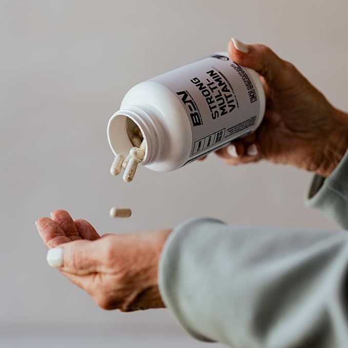 BARE PERFORMANCE NUTRITION, BPN Strong Multi-Vitamin, Foundational Health, Improved Mood and Sleep, Adaptogens, Improved Cognitive Health (Pack of 2)