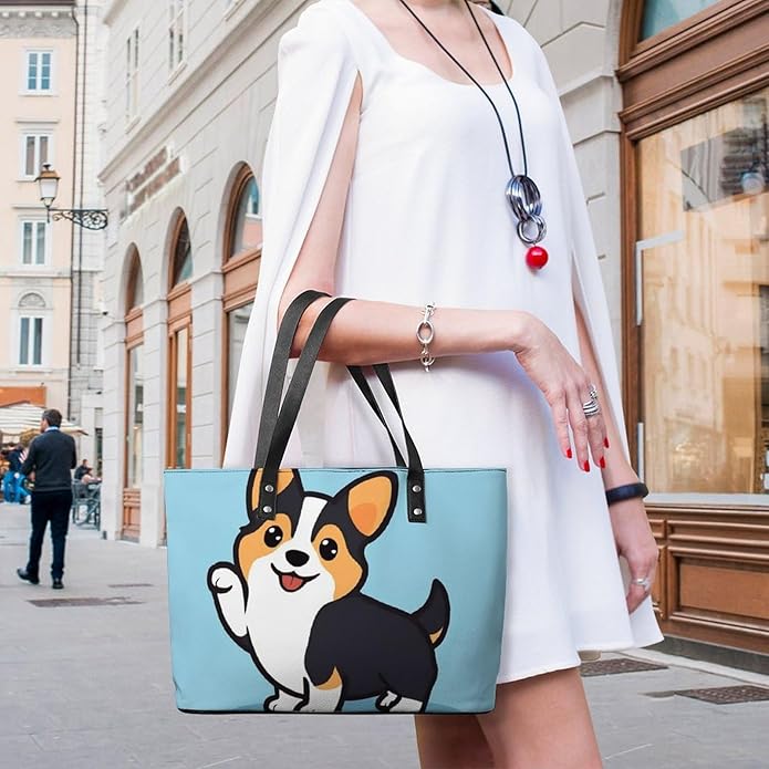 Big Shoulder Commuter Bag Work Tote Bag Handbag With Zipper For Women And Men