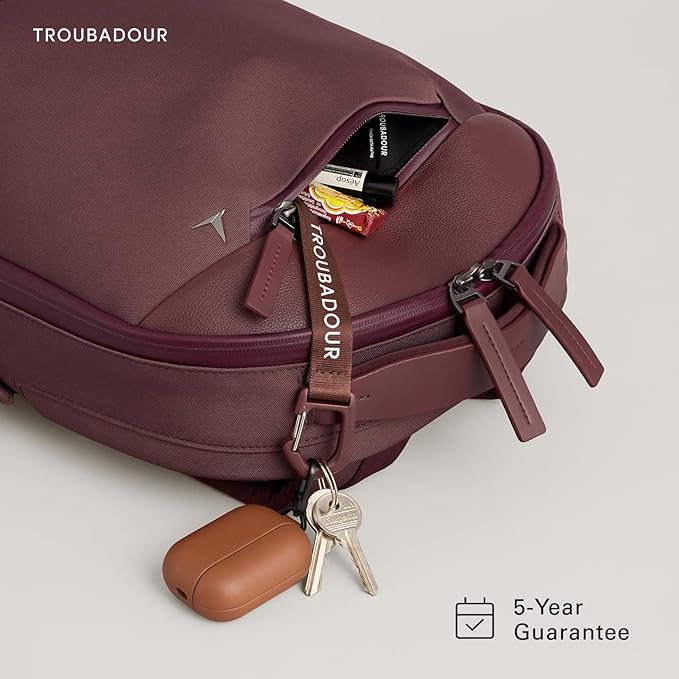 Troubadour Apex 4.0 Compact - 16L Premium Laptop Backpack - Ergonomic & Water Resistant - Designed for Work and Travel - Bronze Red