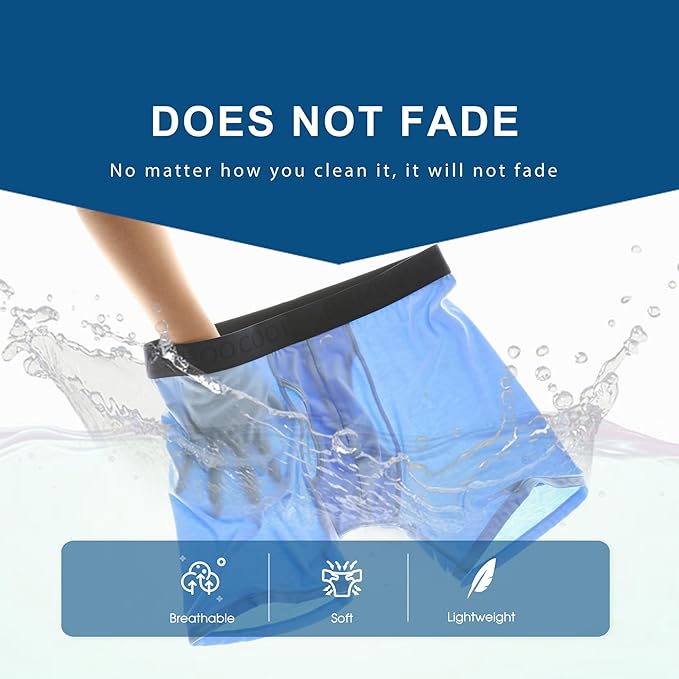 BAMBOO COOL Men's Underwear Breathable Boxer Briefs with Fly Moisture-Wicking Lightweight Underwear 7-Pack