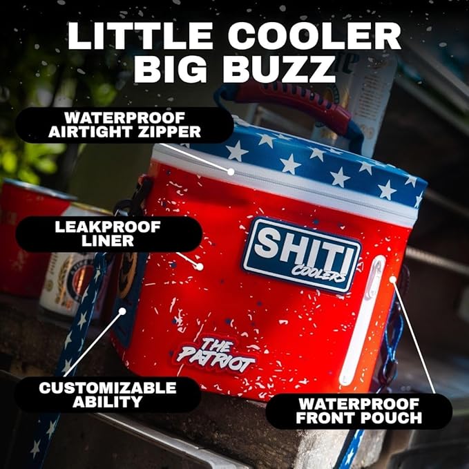 SHITI Coolers Cooler for Camping, Travel, Beach, Soft Lunch Box for Food, Drinks & Ice, Portable, Waterproof 24 Hr Insulated Bag with Shoulder Straps, Customizable