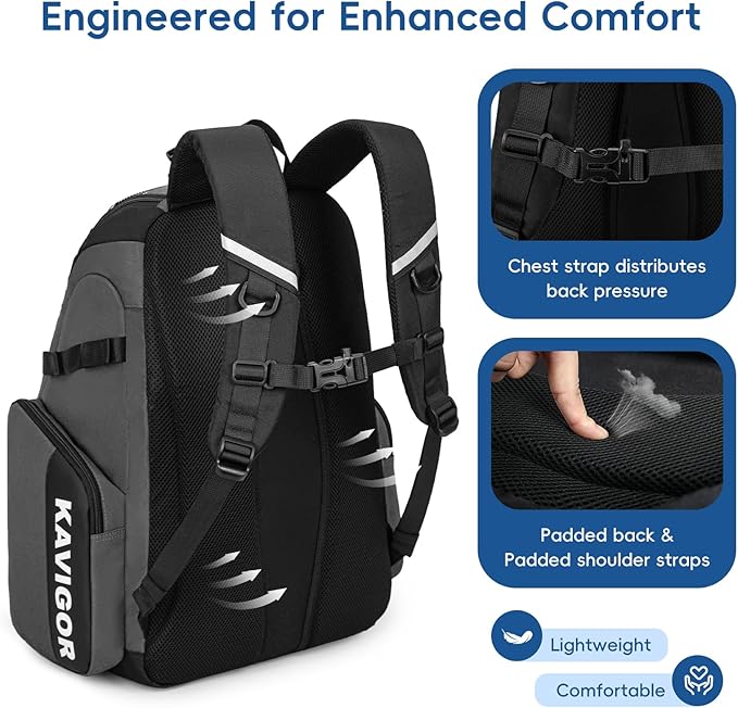 Baseball Bag for Youth and Adult, Softball Bag 50L Large Capacity Holds 4 Bats, Equipment Backpack with Shoes Compartment