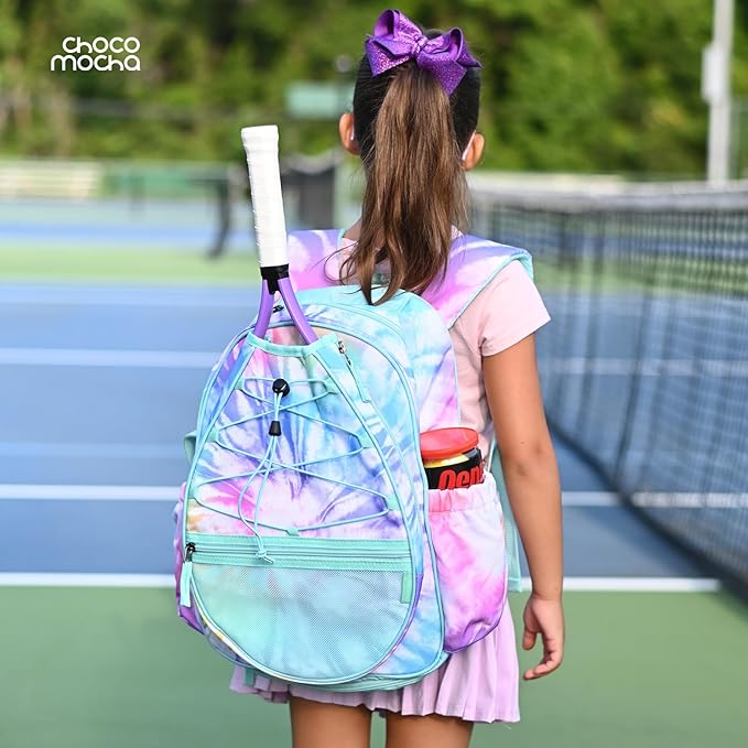 Choco Mocha Kids Tennis Bag Kids Tennis Backpack Youth Tennis Bag 16 Inch