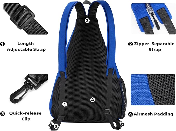 A11N SPORTS Pickleball Bag, Reversible Crossbody Sling Bag/Backpack for Women Men