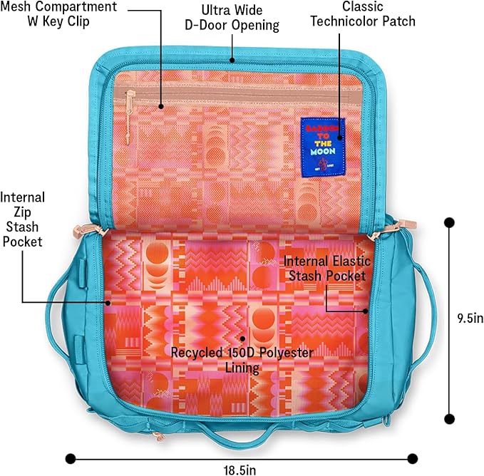 Baboon to the Moon Go-Bag Mini 32L – Detachable Straps, Small Duffle Bag for Travel, Gym Bag for Women, Mens Travel Bag, Duffel Bags for Traveling, Travel Duffel Bags for Women (Bluebell)