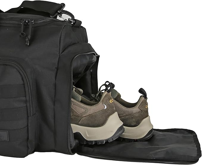 Super Quality 60L Large Duffel Travel Bag Luggage Foldable Bag Cargo Sport Gear Equipment Skiing Hardware Bag Heavy Duty& Durable(Black)