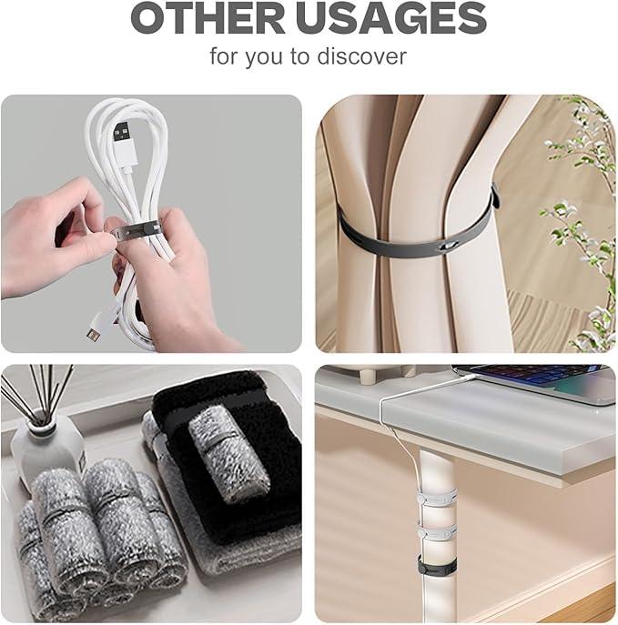 Silicone Fishing Rod Ties Belt Straps (30/50 Pack) – Lightweight, Durable, Reusable Rubber Bands Belts for Pole Storage