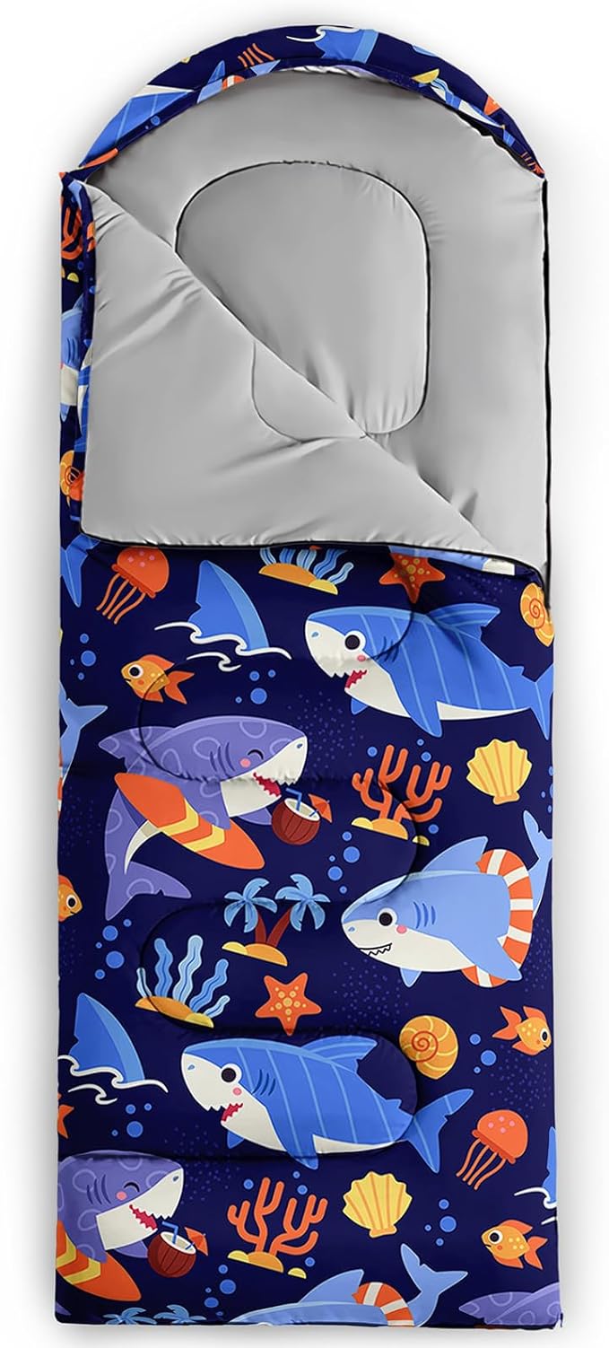 QOOMO Camping Sleeping Bags,3 Season Warm & Cool Weather,Lightweight,Waterproof Sleeping Bags for Adults & Kids,Traveling,and Outdoors,Camping Gear Equipment