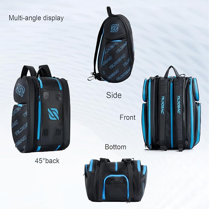 2-in-1 Detachable Pickleball & Padel Bag for Men Women | Thermal Foil Insulated Racket Compartment | Outdoor & Gym