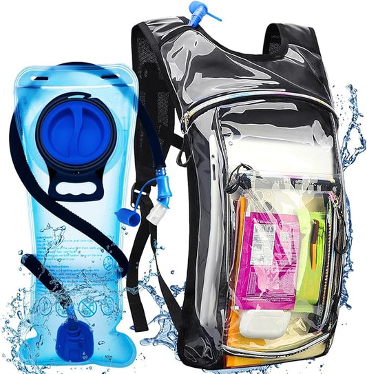 Cofurni Hydration Backpack with 2L Water Bladder, Raves Water Backpack, Lightweight Insulation Hydration Pack for Men and Women, Suitable for Music Festivals, Raves, Hiking, Activities