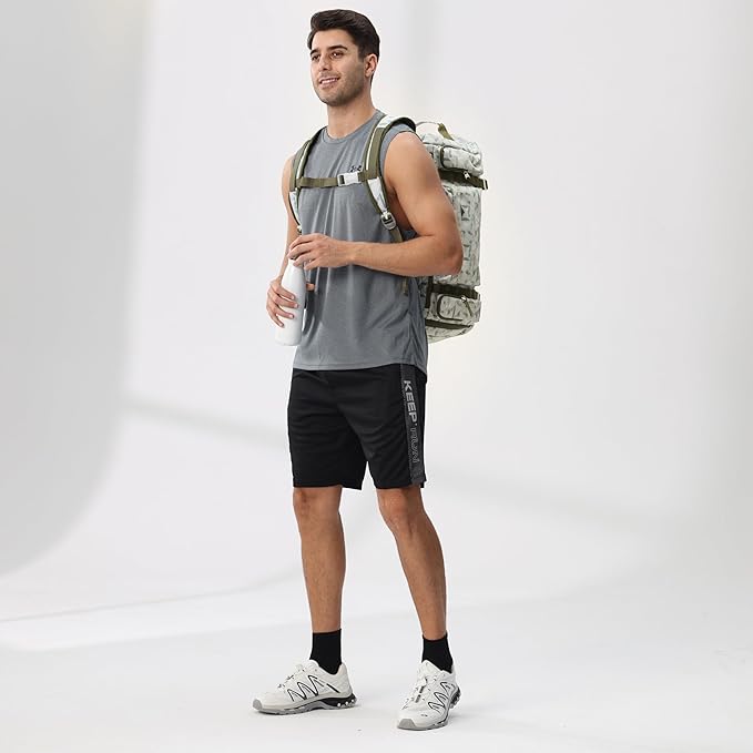 BE SMART 40L Extra Large Gym Backpack for Men, Big Gym Bag with Shoes Compartment, Waterproof Heavy Duty Duffel Bags, Men's Workout Backpacks for Outdoor Sport,Hiking,Camping,Travel