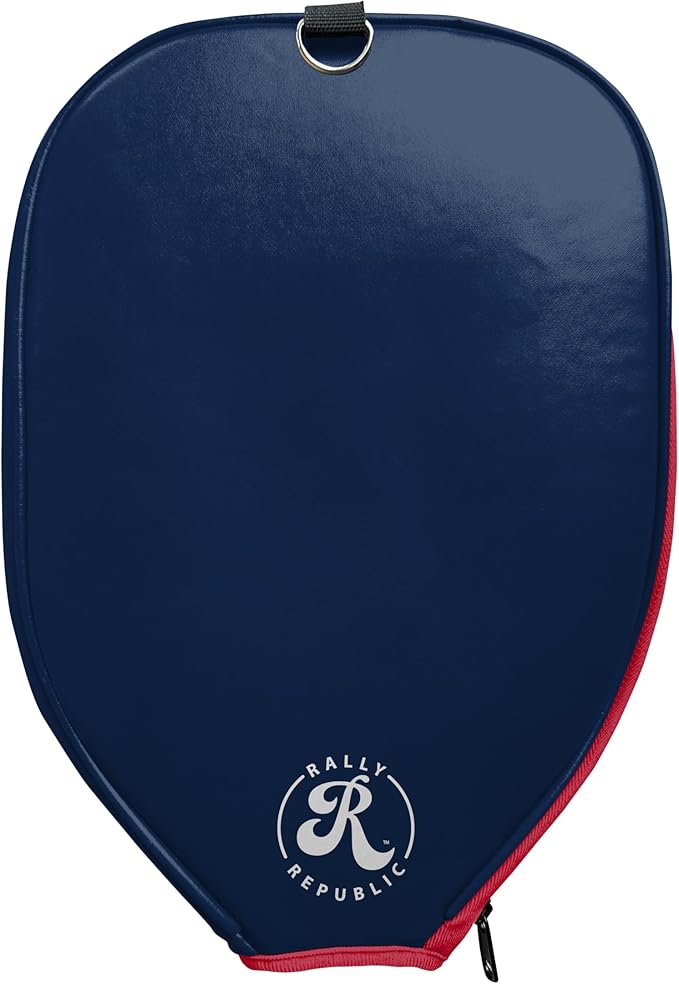 Officially Licensed Collegiate Pickleball Paddle Cover - Lightweight PU Leather Material - Durable Foam Interior Protection with Zippered Closure - Fits Most Paddles on the Market